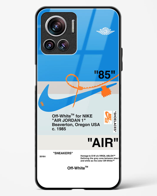 Off White AIR Blue Glass Phone Case-Motorola Edge 30 Ultra