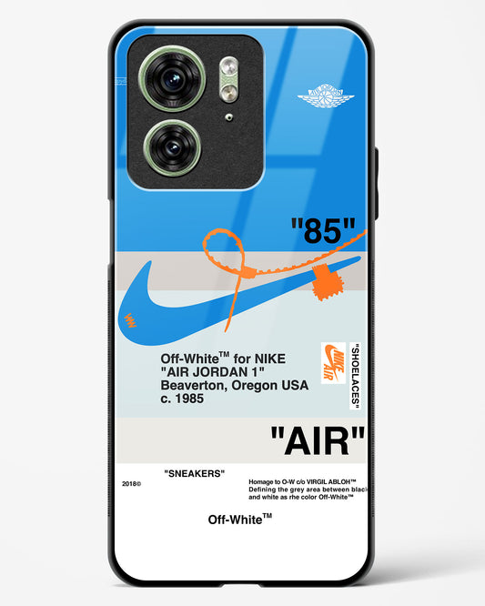 Off White AIR Blue Glass Phone Case-Motorola Edge 40