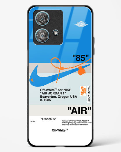 Off White AIR Blue Glass Phone Case-Motorola Edge 40 Neo