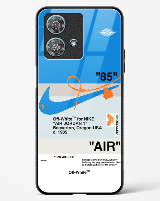 Off White AIR Blue Glass Phone Case-Motorola Edge 40 Neo