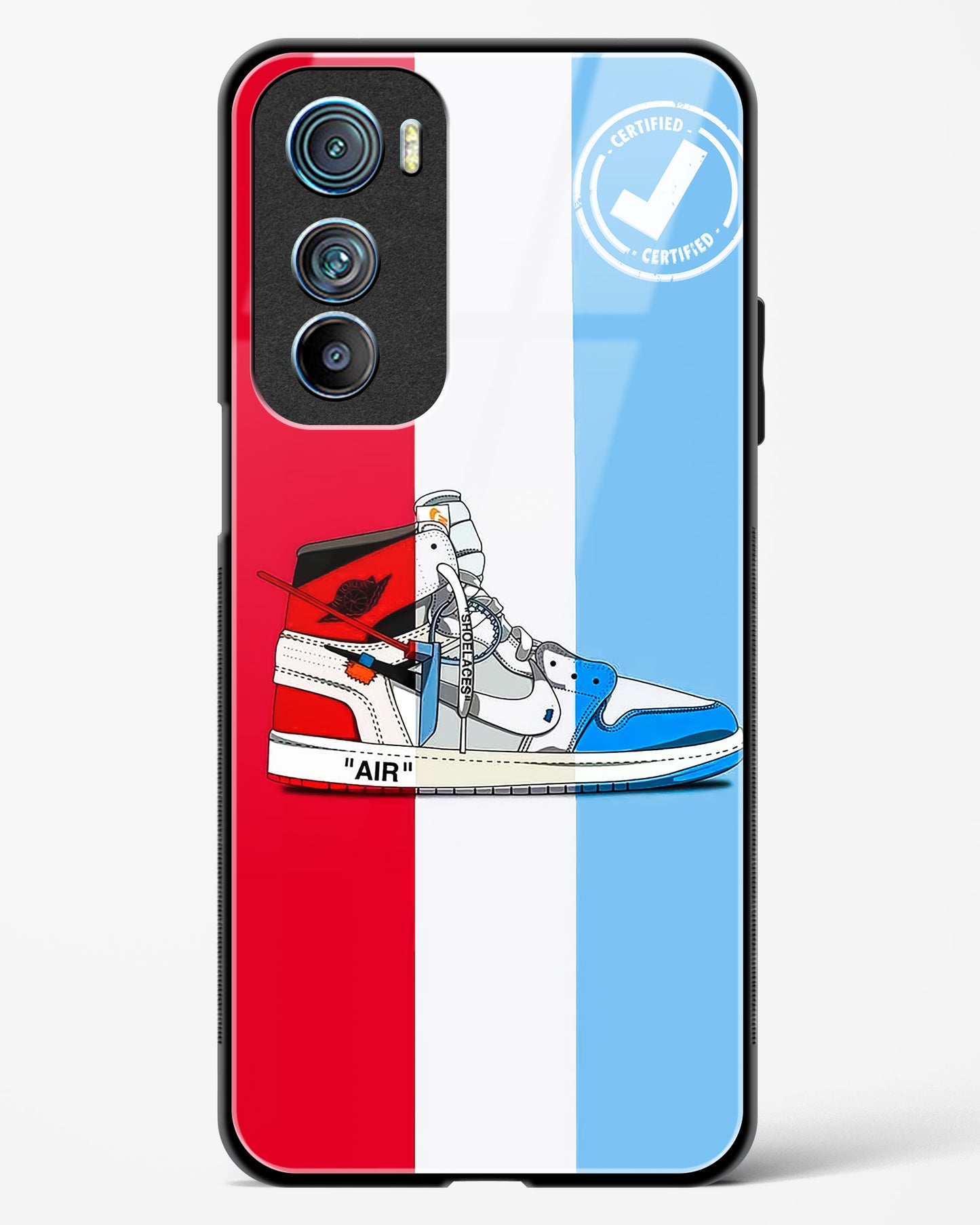 Off White AIR Glass Phone Case-Motorola Edge 30