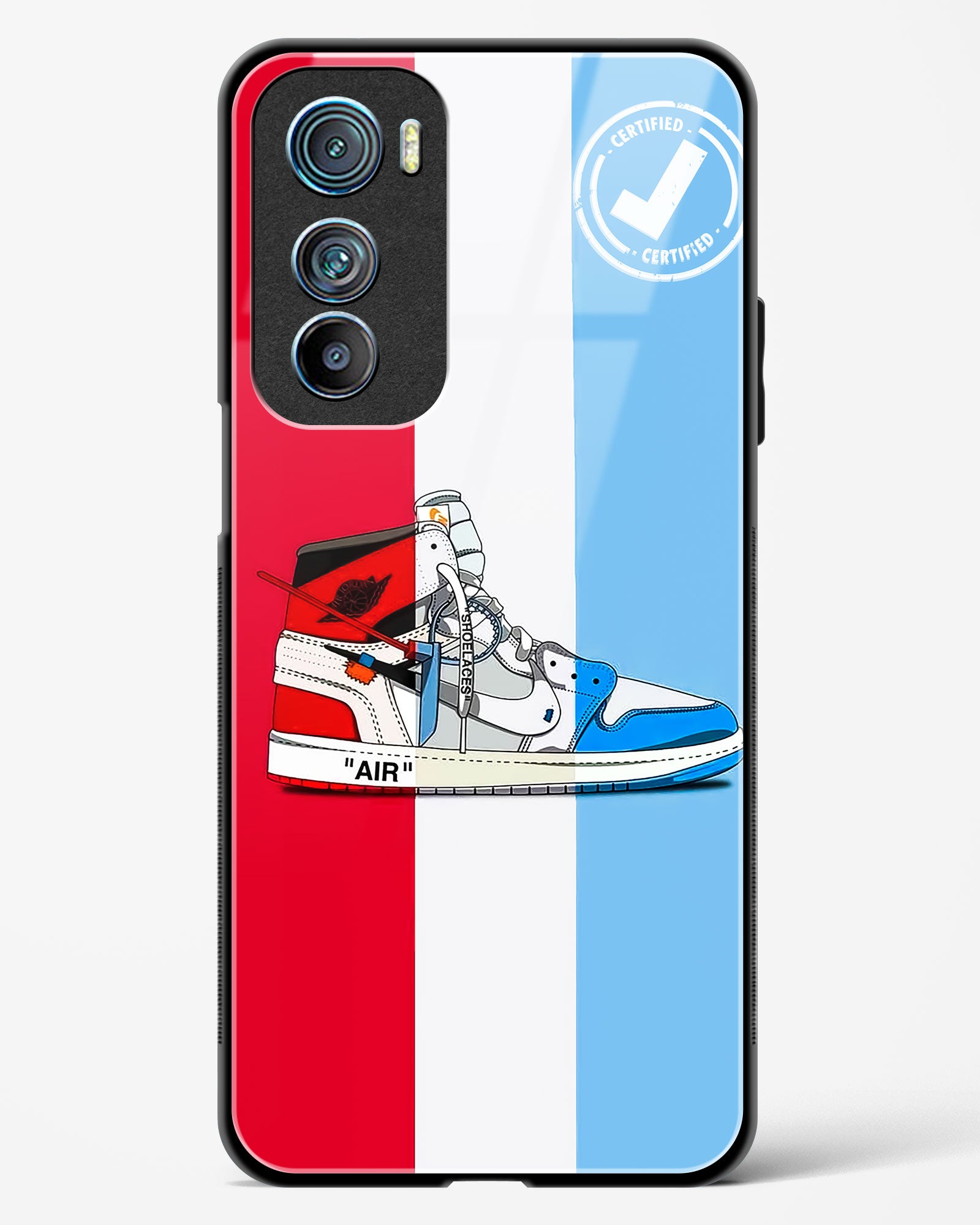 Off White AIR Glass Phone Case-Motorola Edge 30