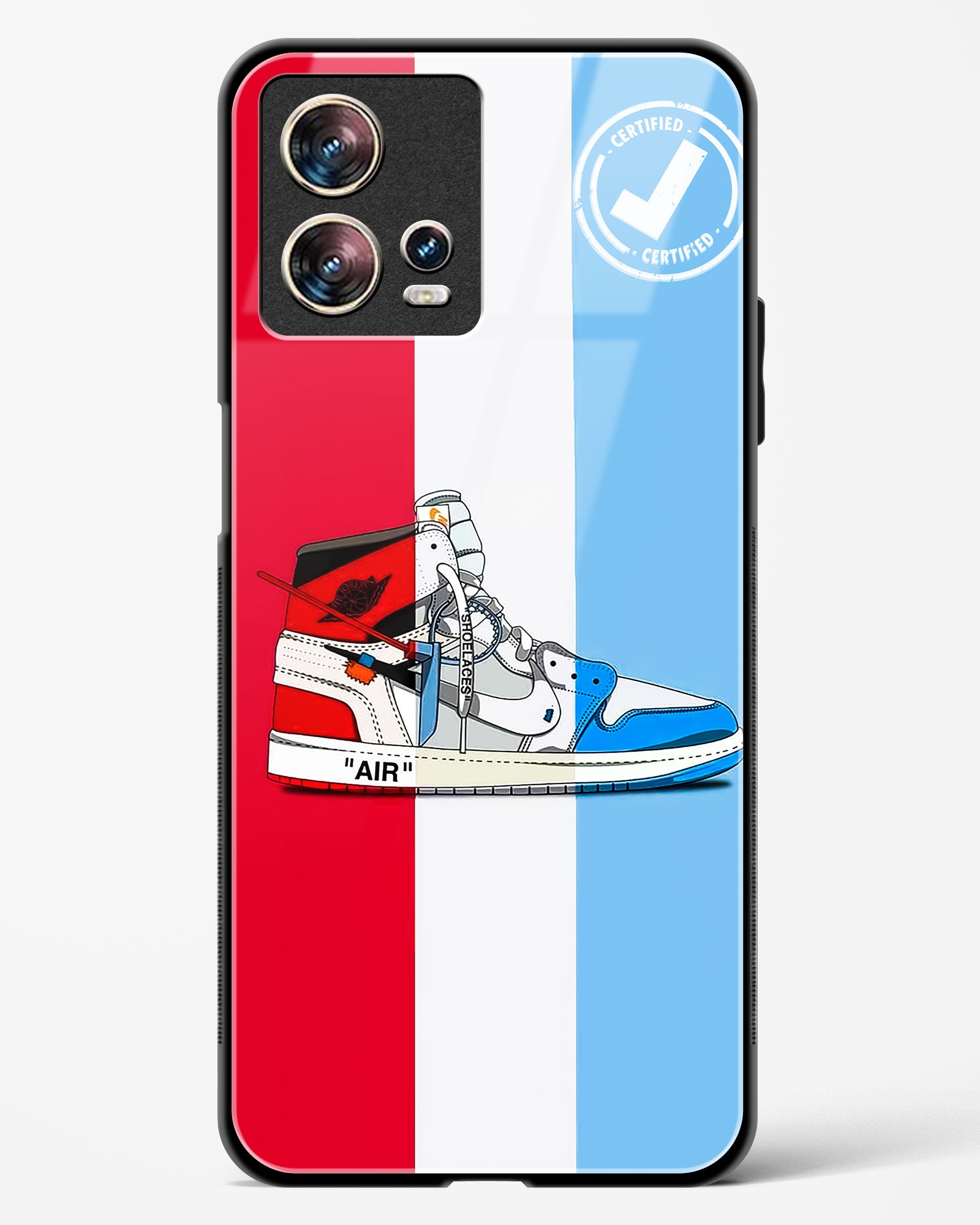 Off White AIR Glass Phone Case-Motorola Edge 30 Fusion