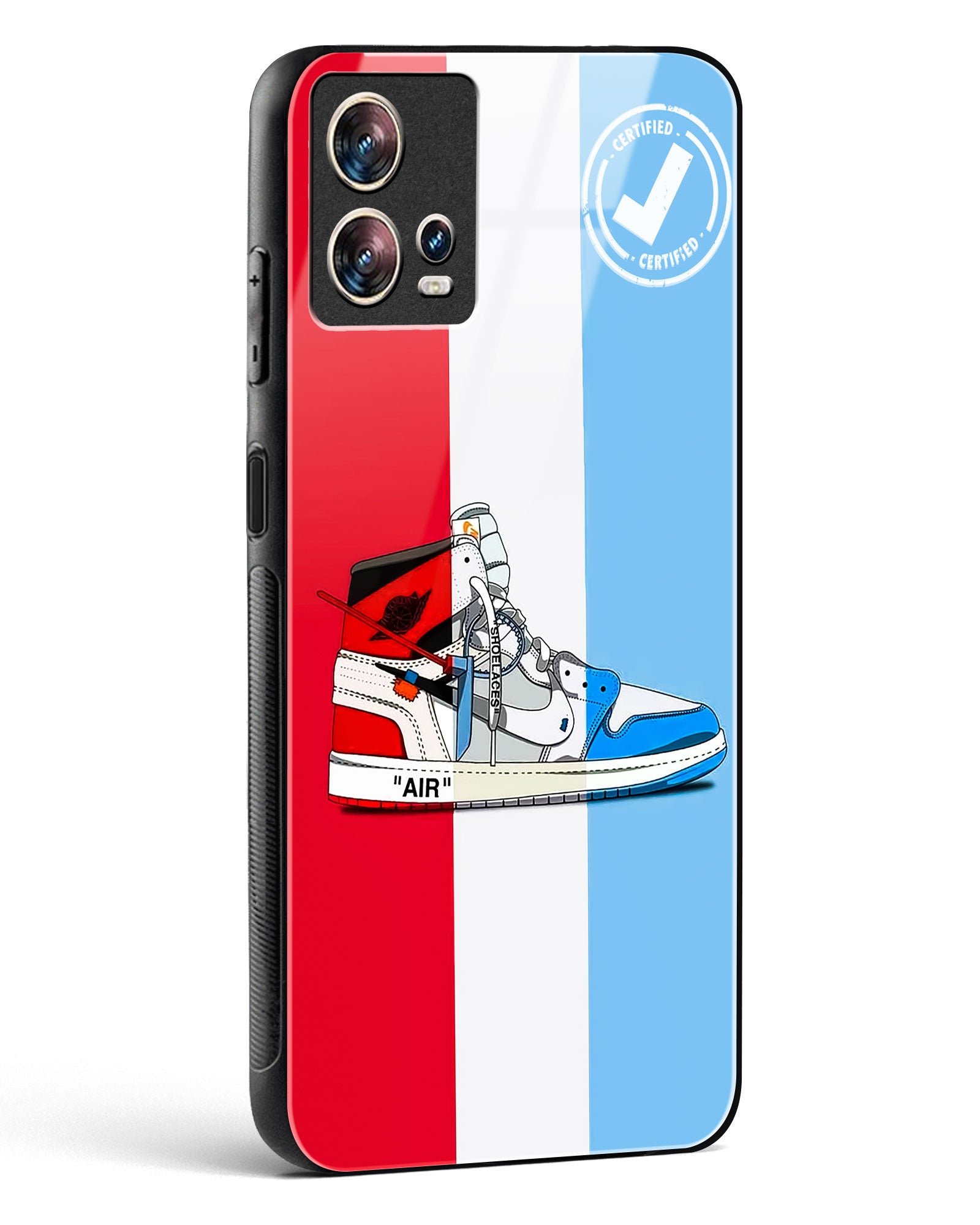 Off White AIR Glass Phone Case-Motorola Edge 30 Fusion