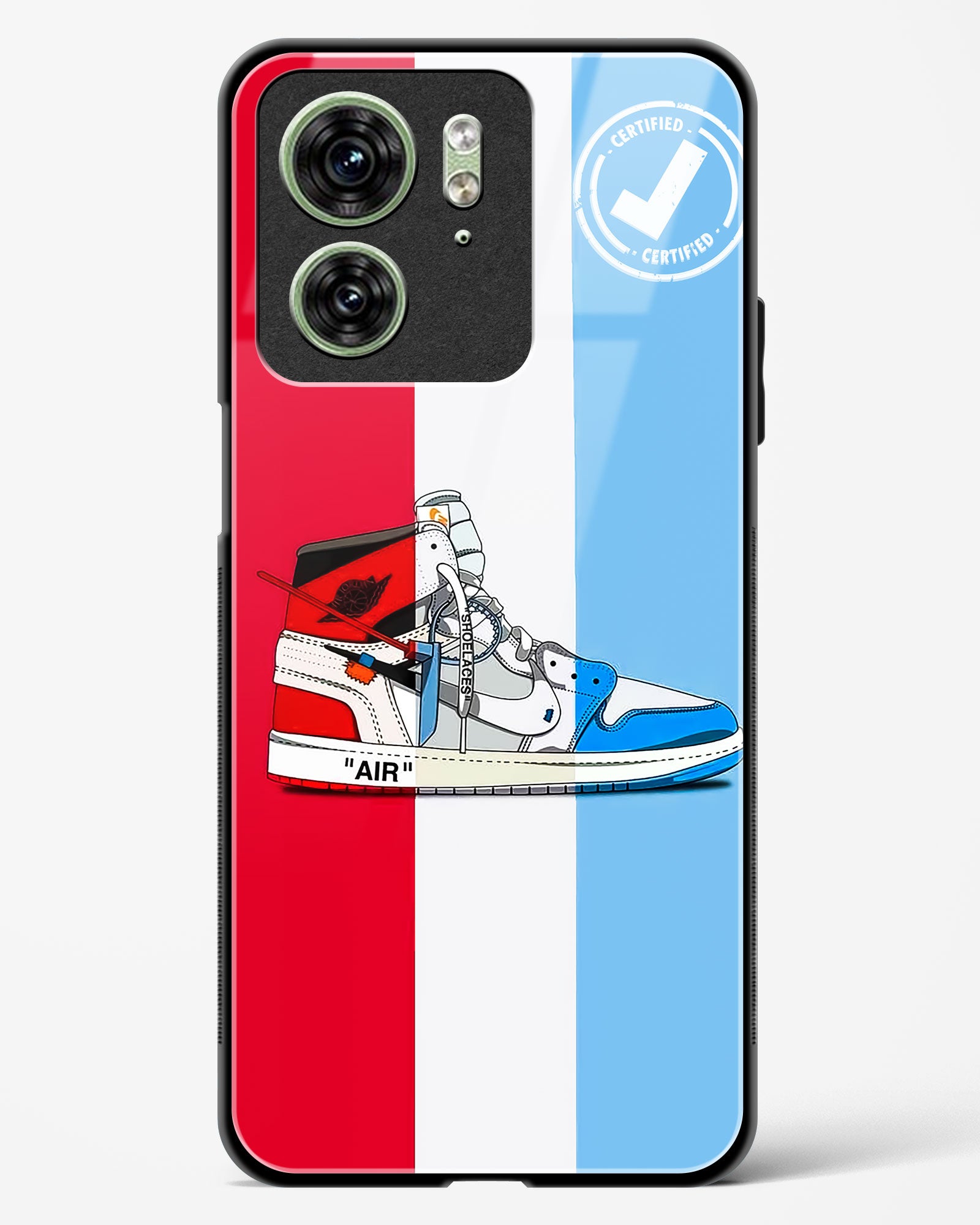 Off White AIR Glass Phone Case-Motorola Edge 40