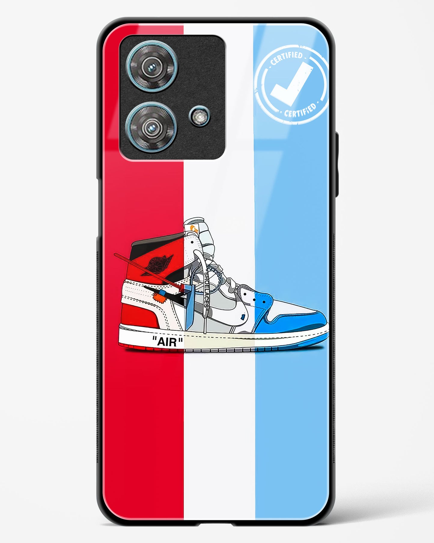 Off White AIR Glass Phone Case-Motorola Edge 40 Neo