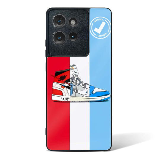 Off White AIR Glass Phone Case-Motorola Edge 50