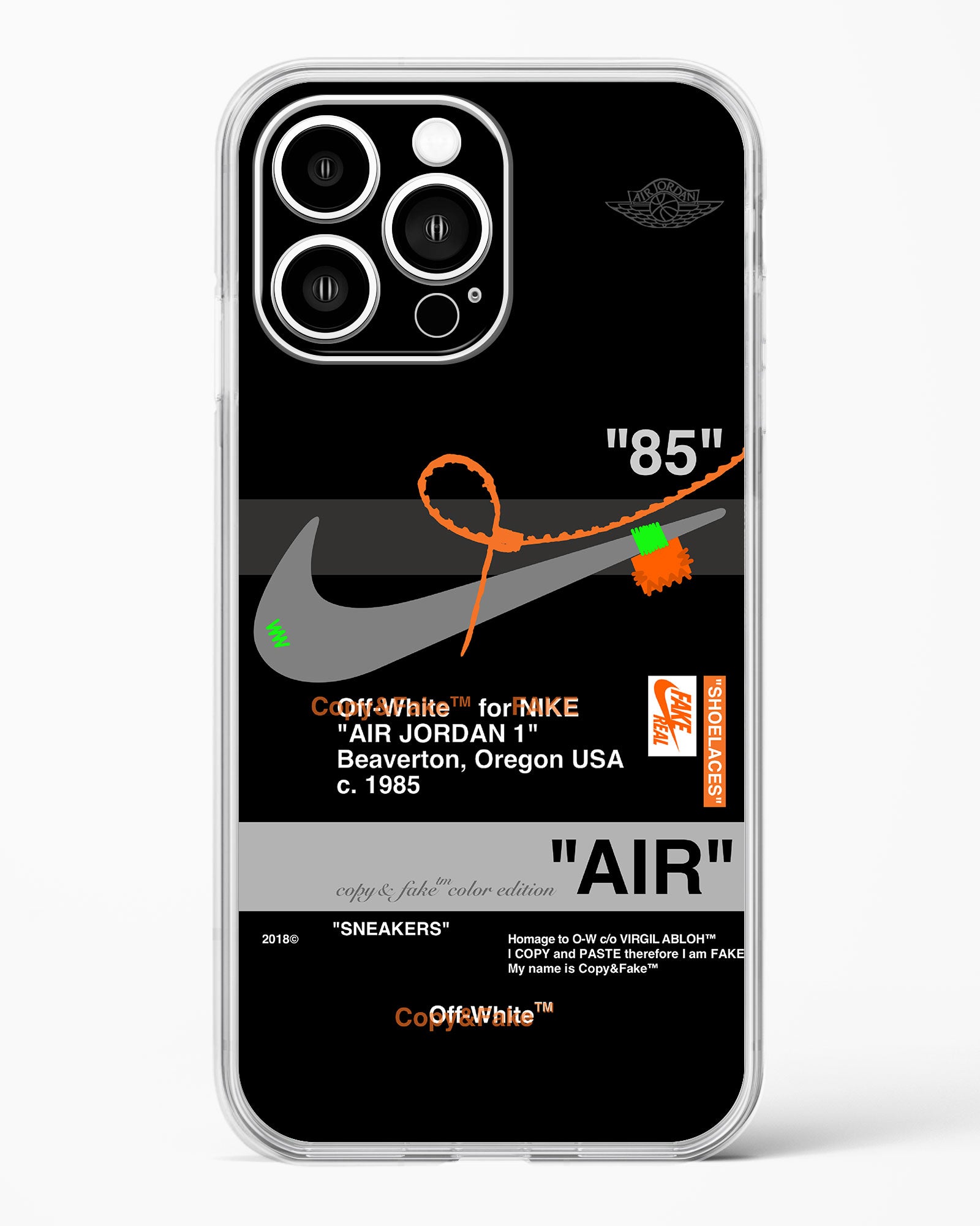 Off White AIR Label Clear Silicone Case