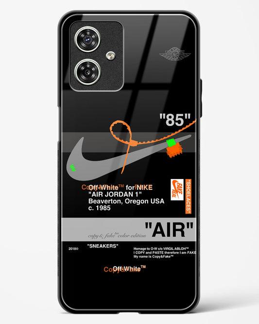 Off White AIR Label Glass Phone Case-Moto G54 5G