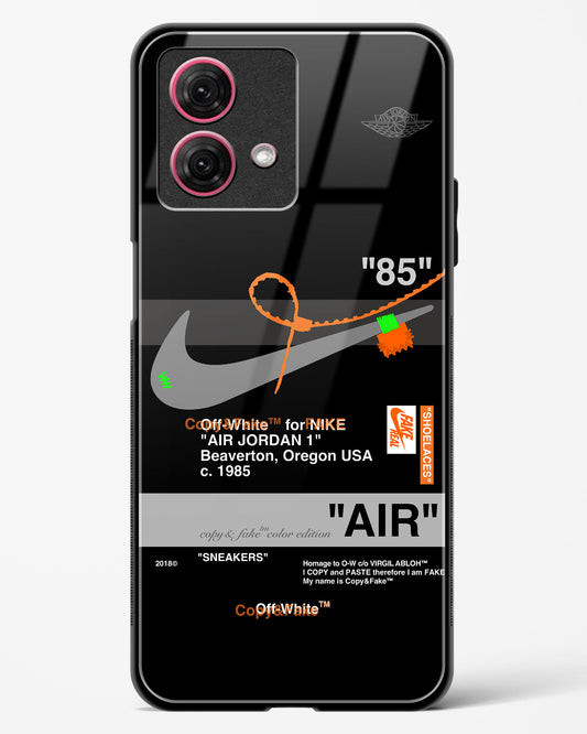 Off White AIR Label Glass Phone Case-Moto G84 5G