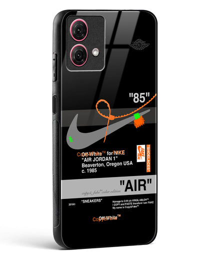 Off White AIR Label Glass Phone Case-Moto G84 5G