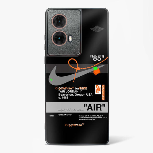 Off White AIR Label Glass Phone Case-Moto G85 5G