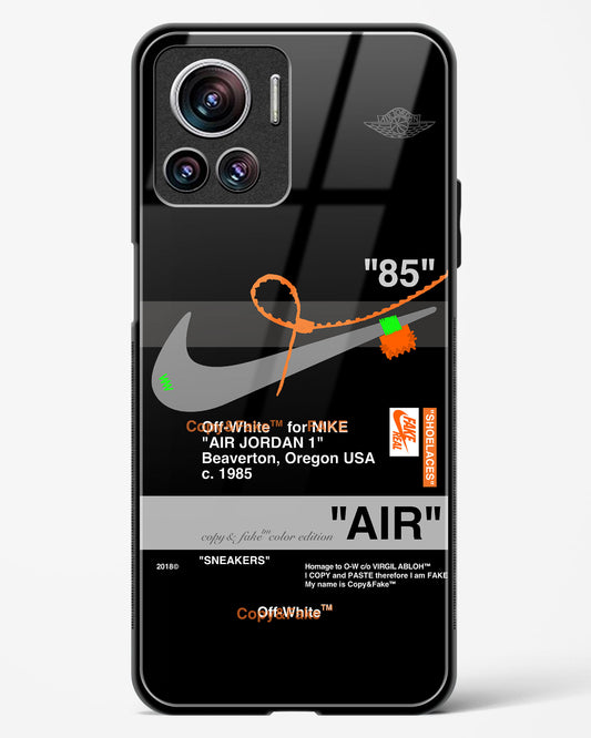 Off White AIR Label Glass Phone Case-Motorola Edge 30 Ultra