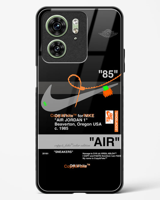 Off White AIR Label Glass Phone Case-Motorola Edge 40