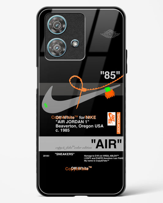 Off White AIR Label Glass Phone Case-Motorola Edge 40 Neo