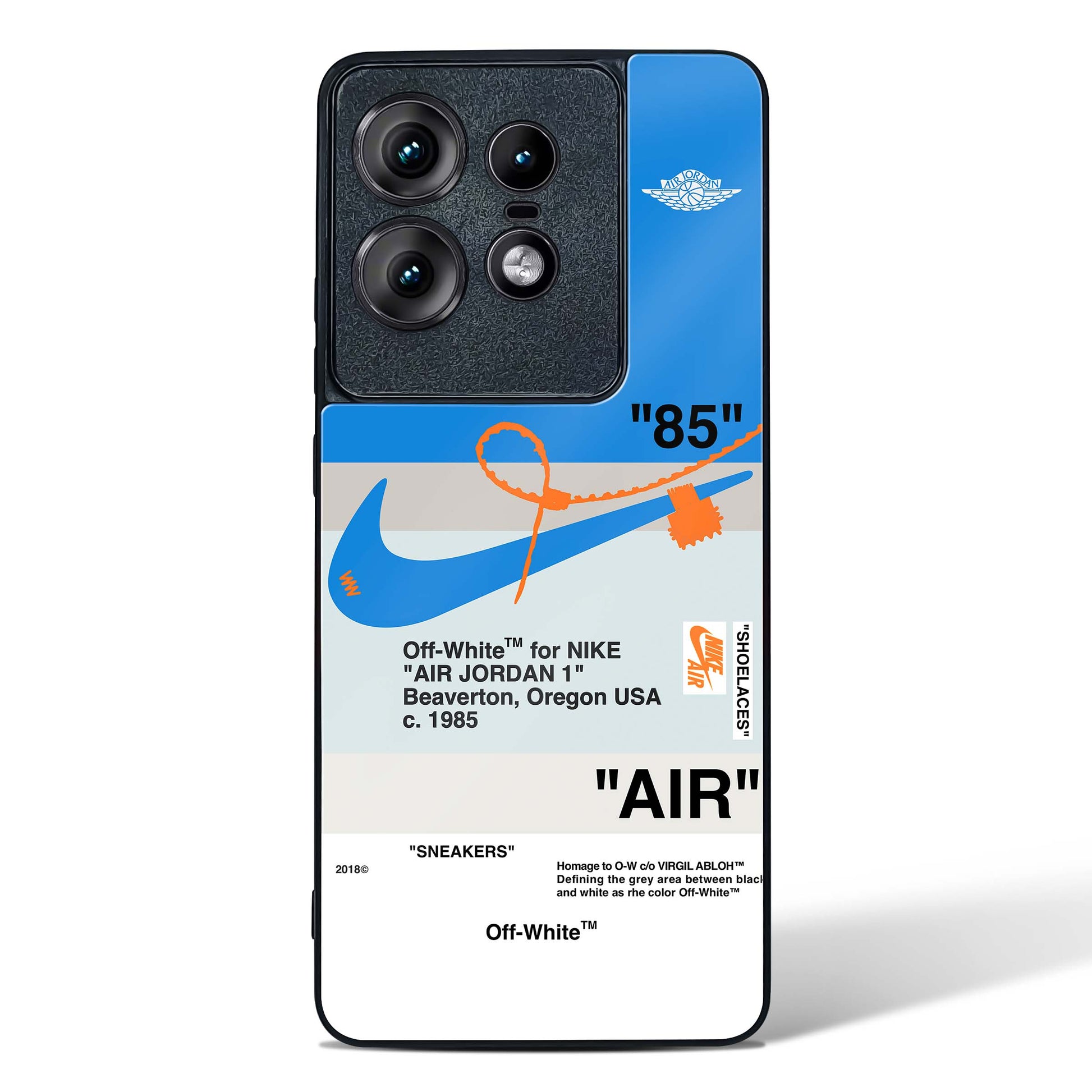 Off White AIR Quoted Glass Phone Case-Motorola Edge 50 Pro