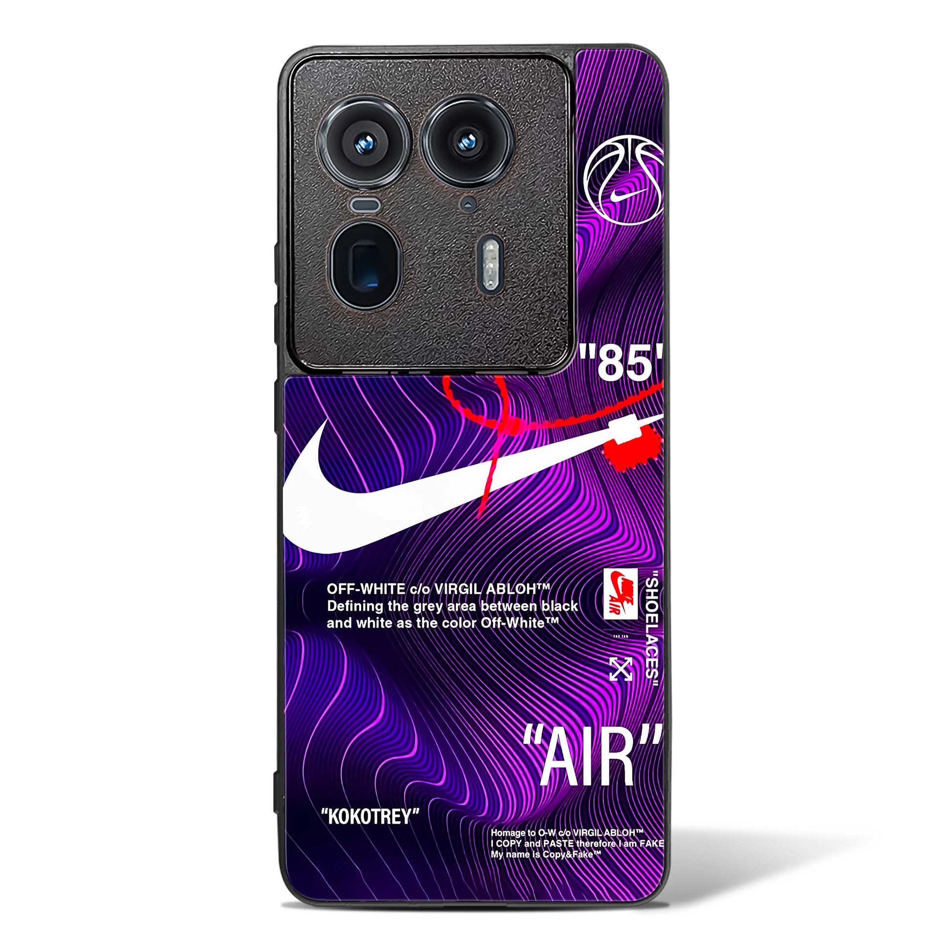 Off White AIR Wavey Glass Phone Case-Motorola Edge 50 Ultra