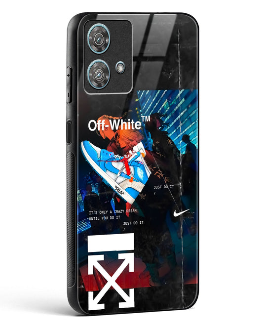 Off White Cross Fade Glass Phone Case-Motorola Edge 40 Neo