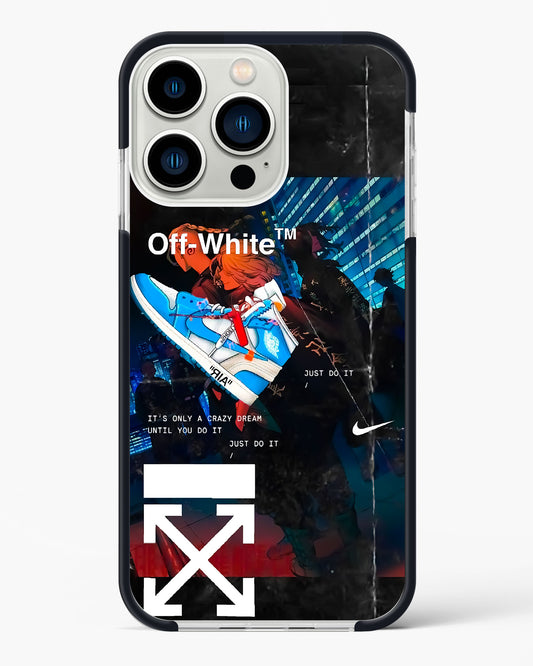 Off White Cross Fade Impact Drop Protection Case