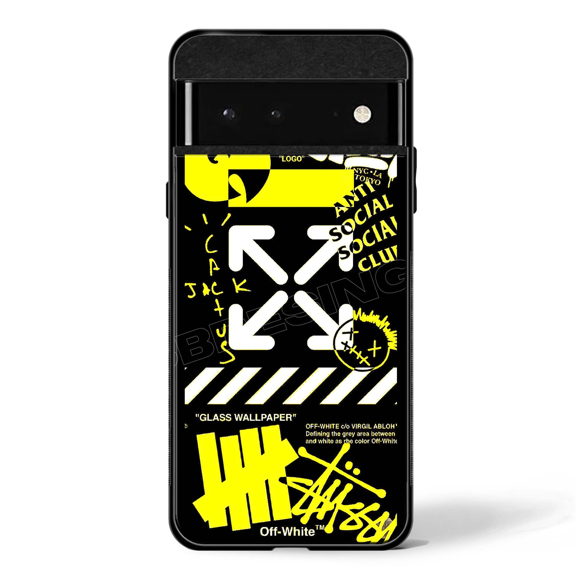 Off White Cross Google Pixel Glass Phone Case