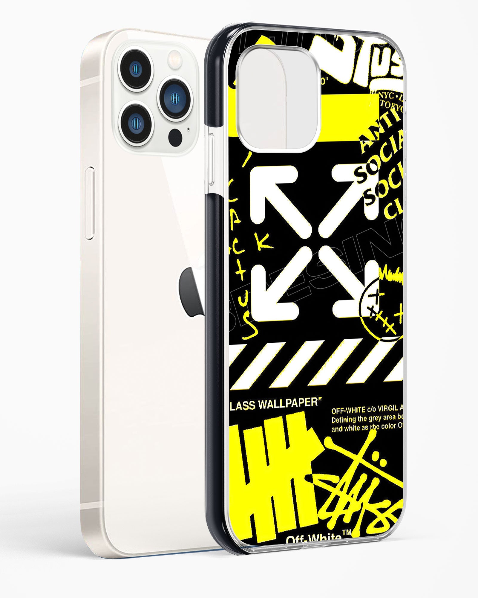 Off White Cross Impact Drop Protection Case