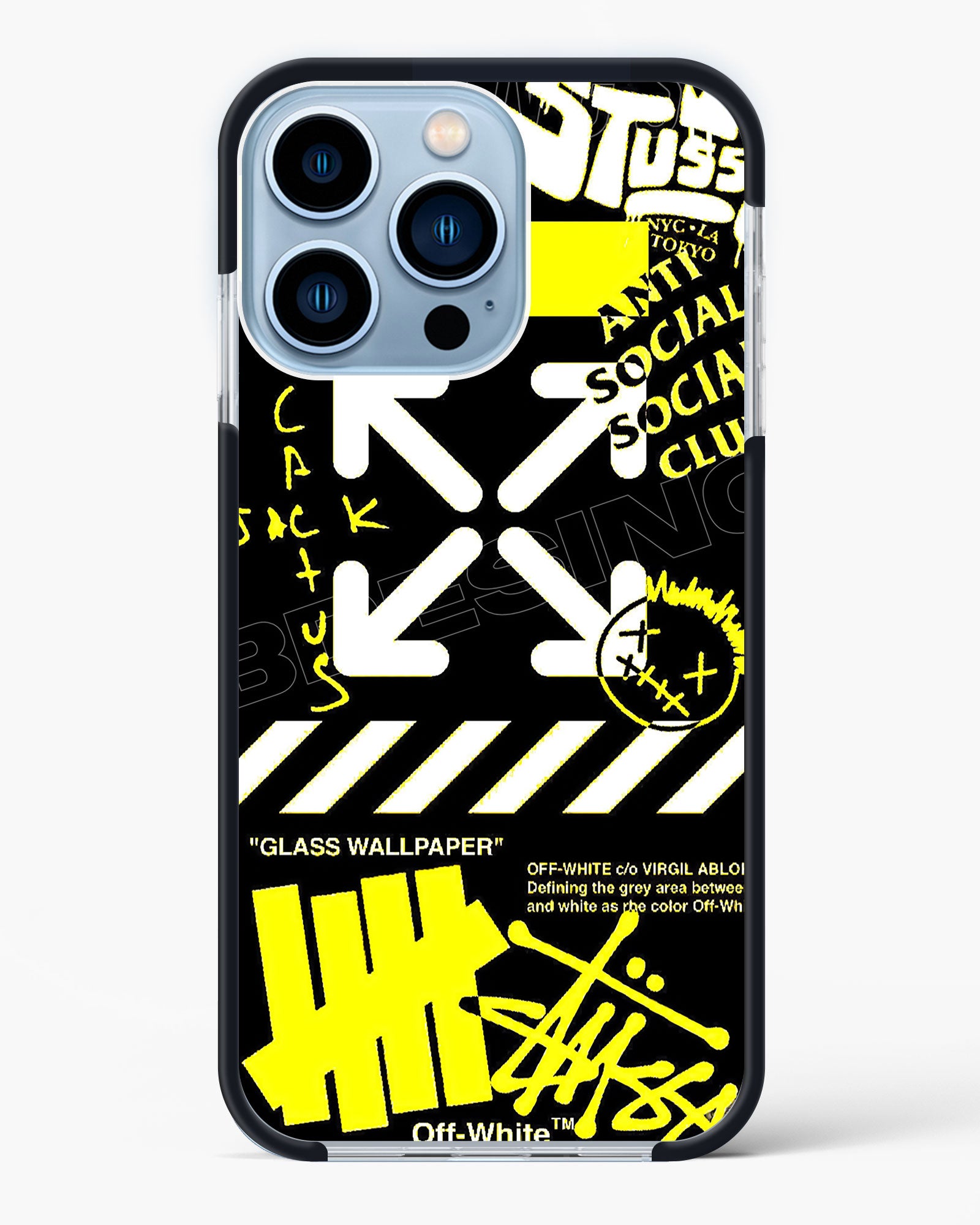 Off White Cross Impact Drop Protection Case