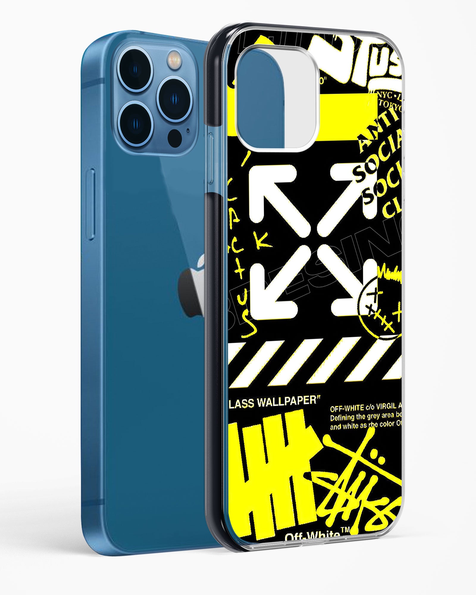 Off White Cross Impact Drop Protection Case