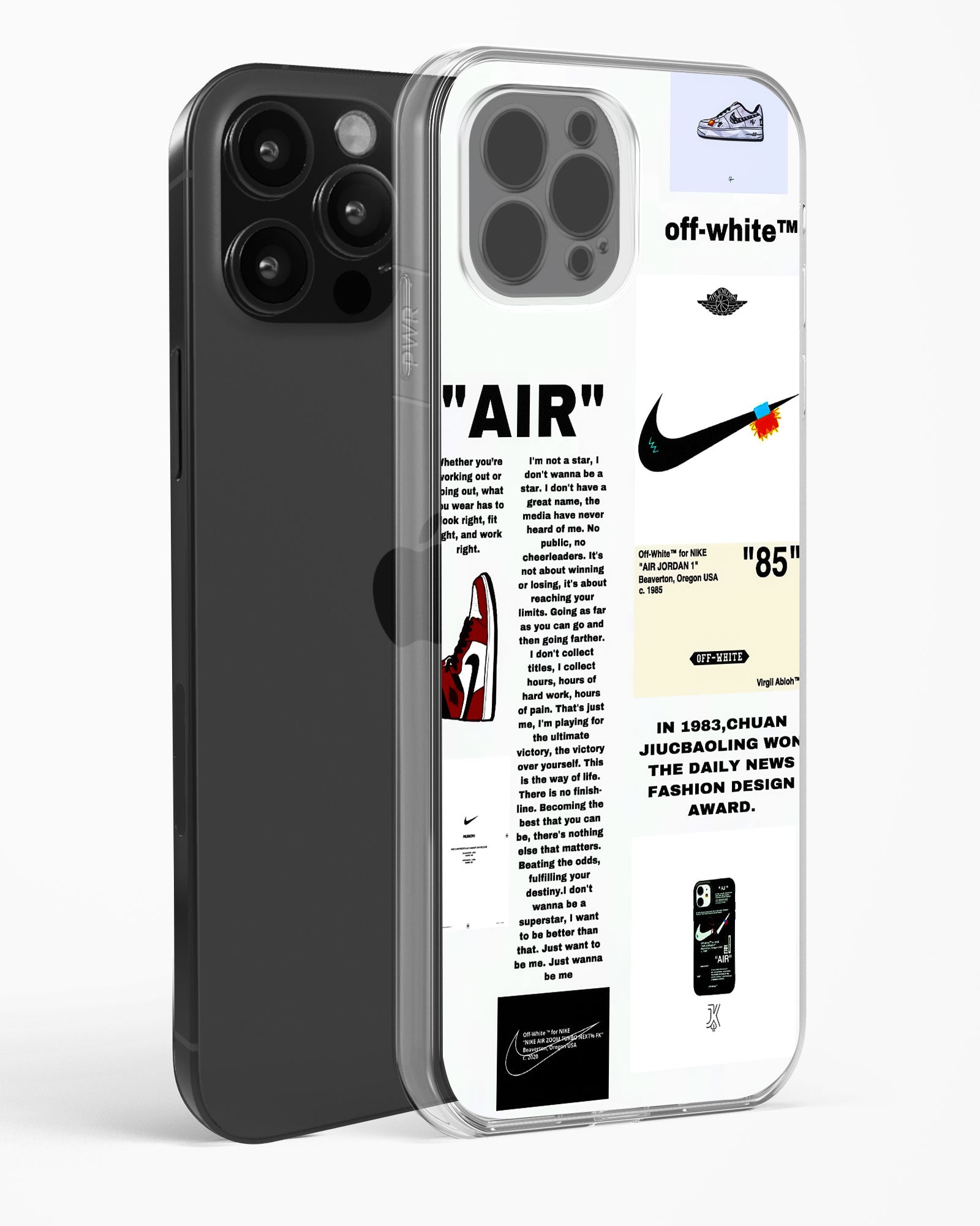 Off White Label Quoted Clear Silicone Case
