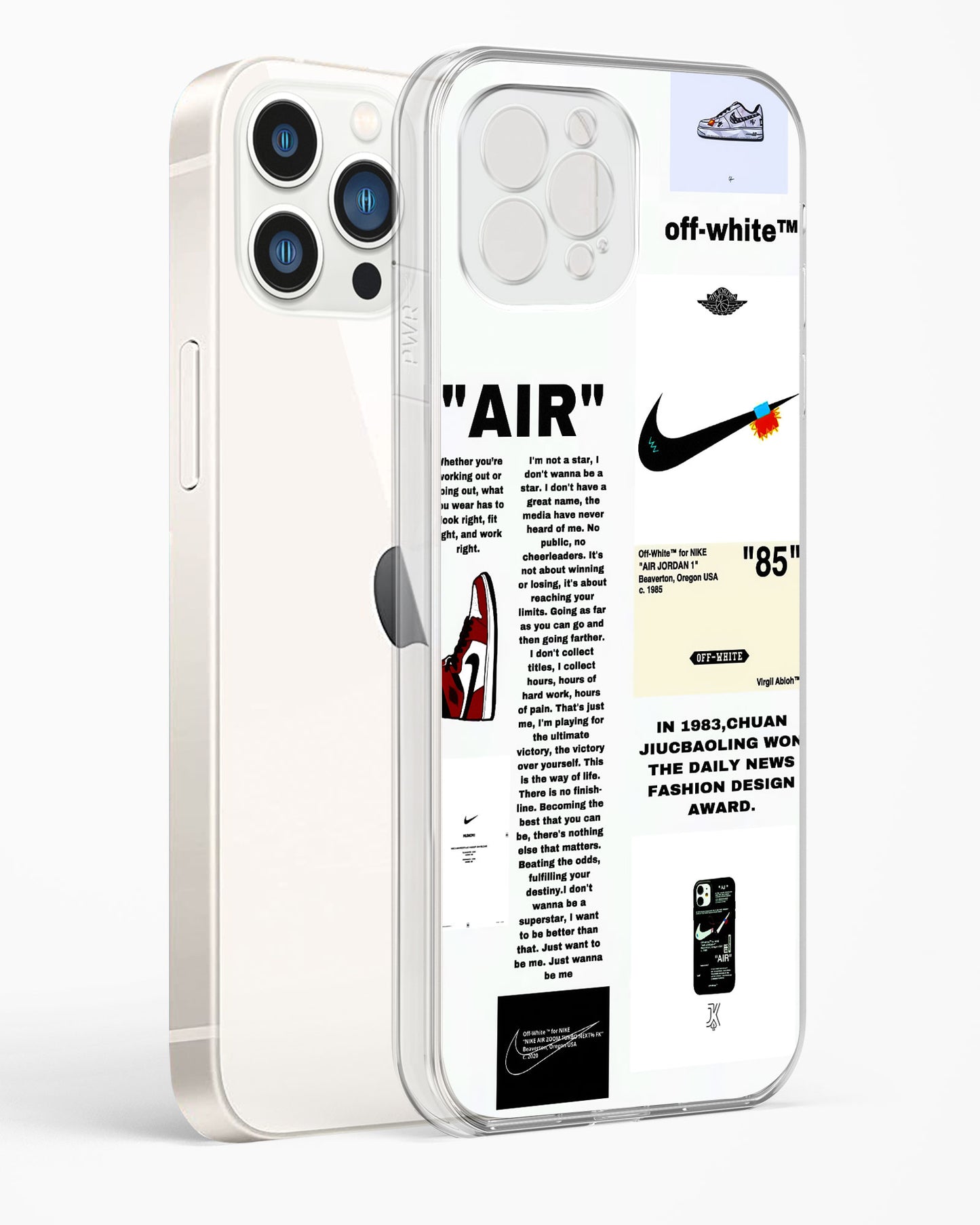 Off White Label Quoted Clear Silicone Case
