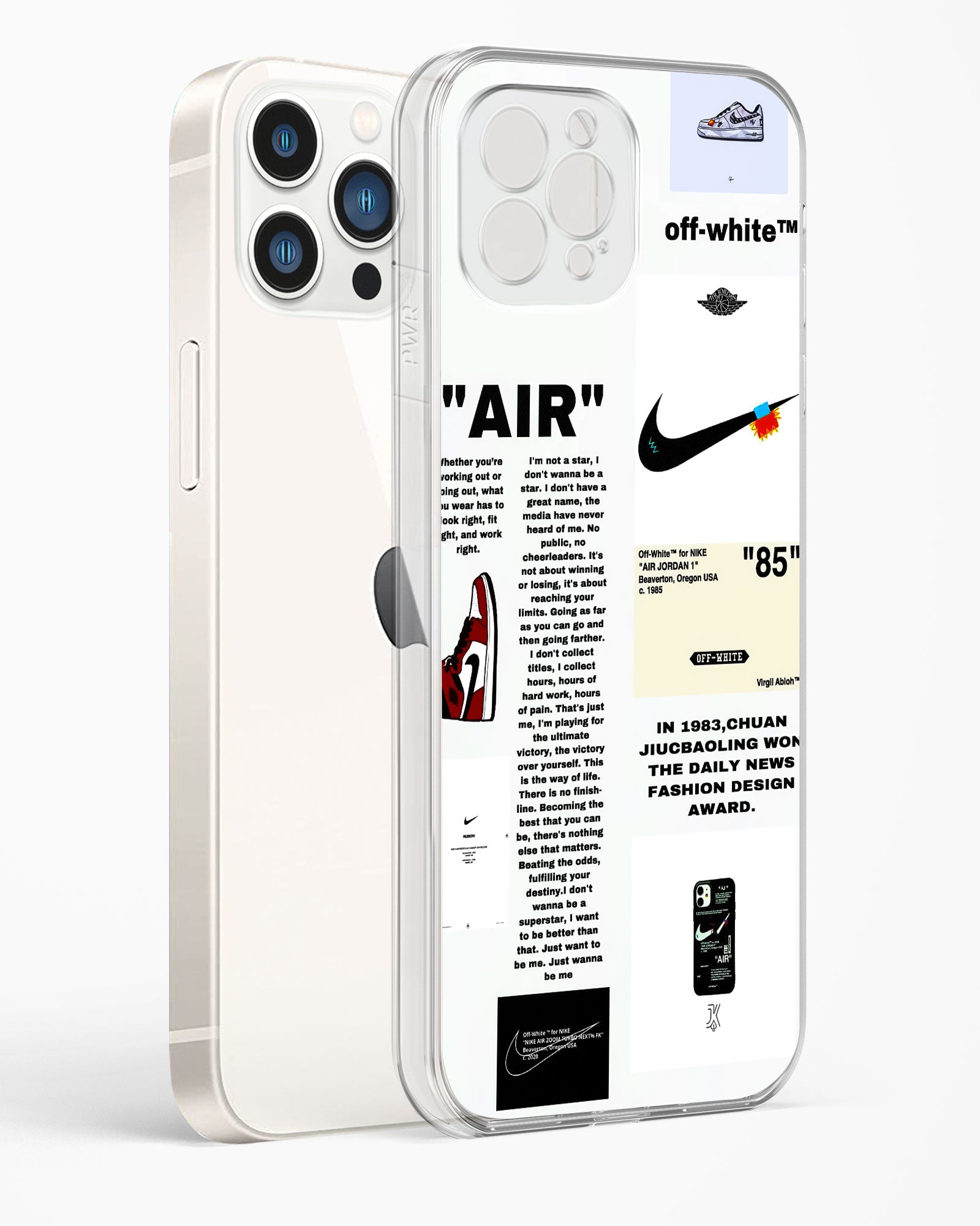 Off White Label Quoted Clear Silicone Case