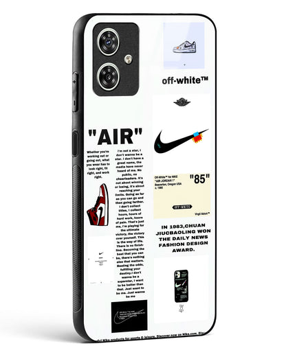 Off White Label Quoted Glass Phone Case-Moto G54 5G