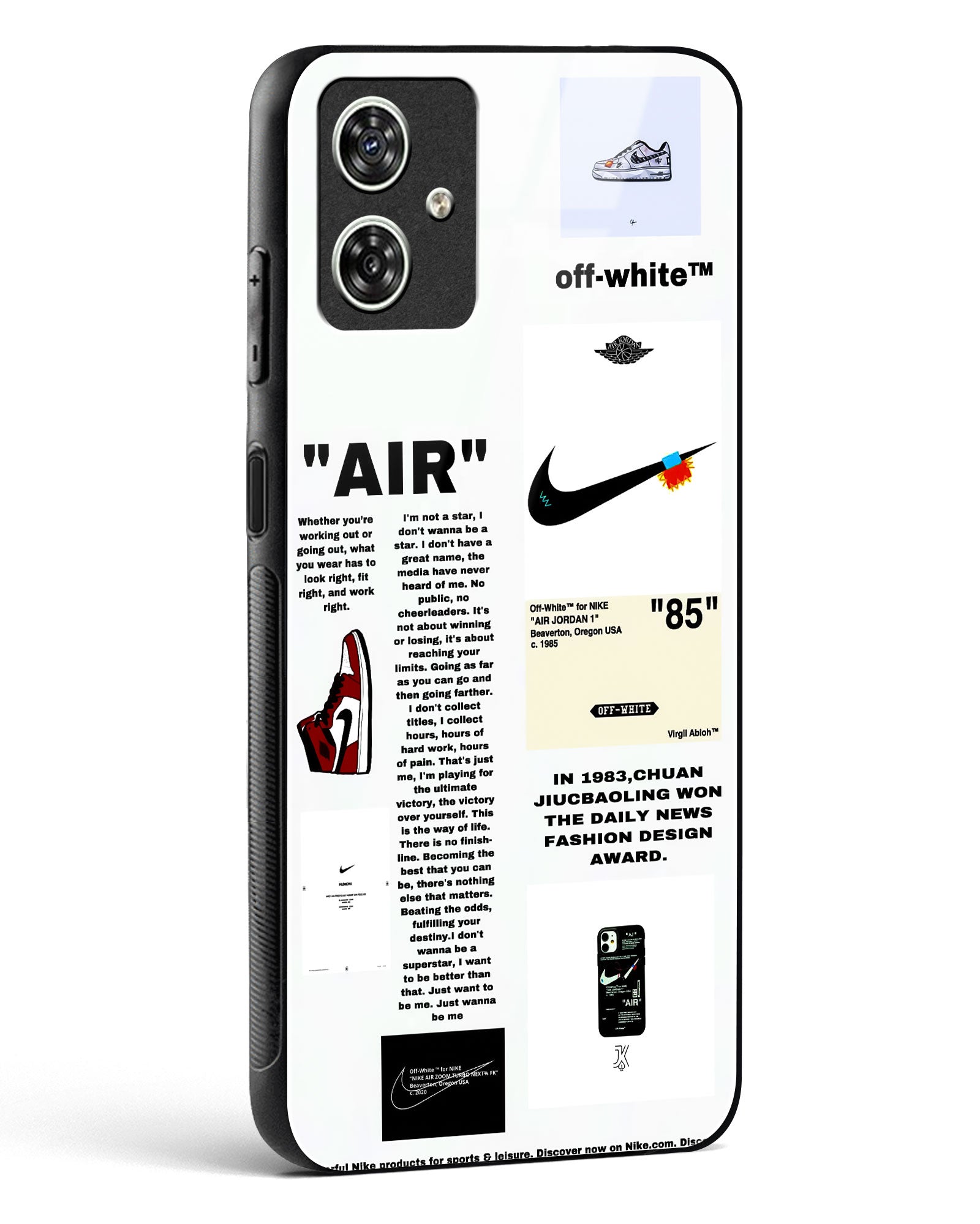 Off White Label Quoted Glass Phone Case-Moto G64 5G