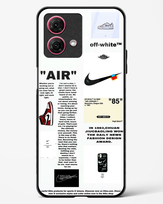 Off White Label Quoted Glass Phone Case-Moto G84 5G