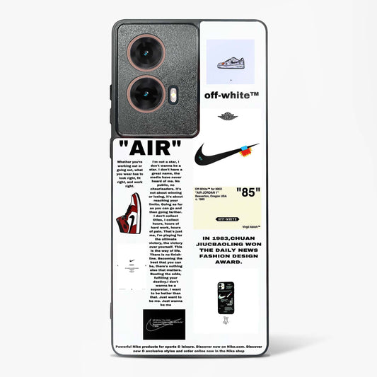 Off White Label Quoted Glass Phone Case-Moto G85 5G