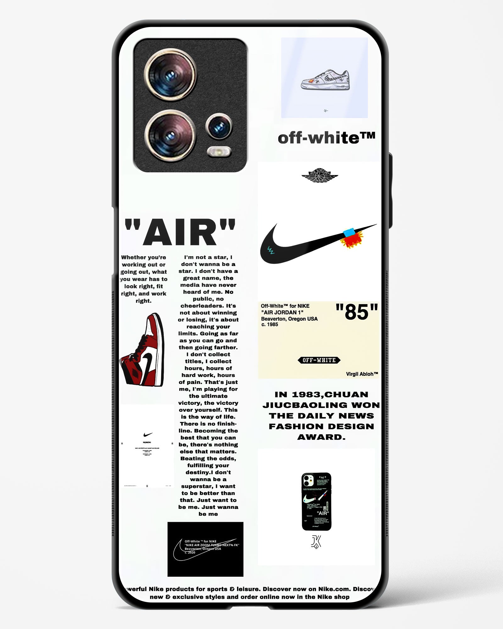 Off White Label Quoted Glass Phone Case-Motorola Edge 30 Fusion