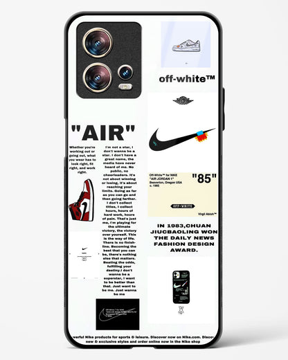 Off White Label Quoted Glass Phone Case-Motorola Edge 30 Fusion