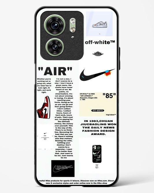Off White Label Quoted Glass Phone Case-Motorola Edge 40