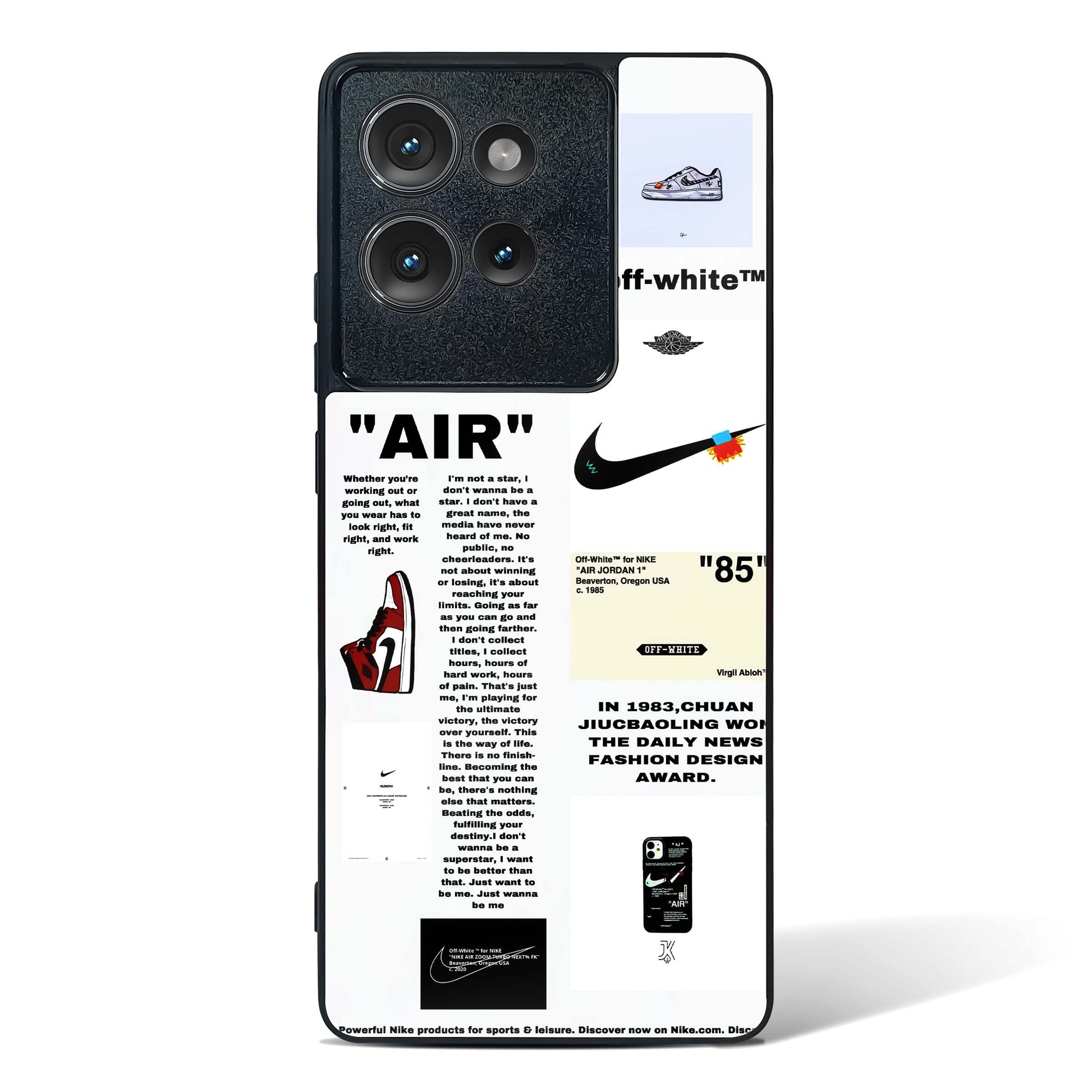 Off White Label Quoted Glass Phone Case-Motorola Edge 50