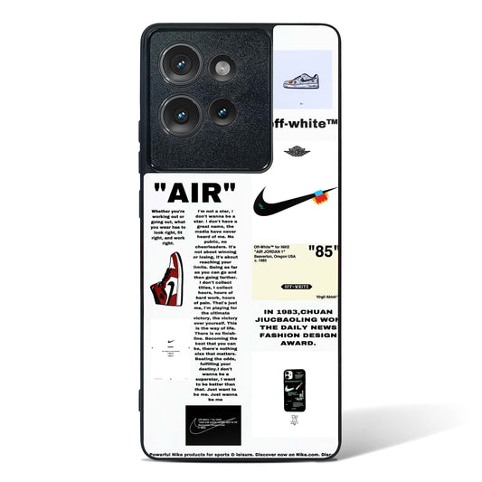 Off White Label Quoted Glass Phone Case-Motorola Edge 50
