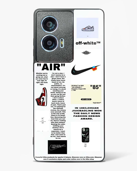 Off White Label Quoted Glass Phone Case-Motorola Edge 50 Fusion