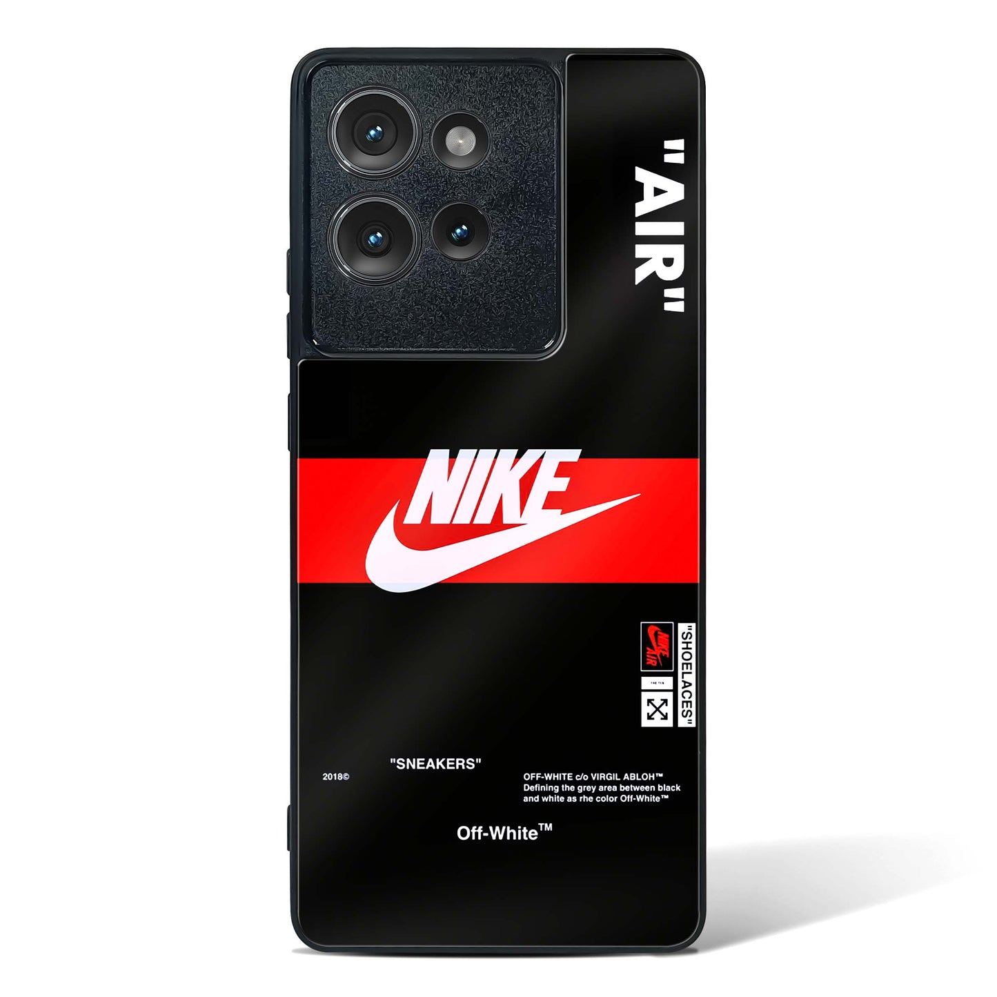 Off White Quoted Glass Phone Case-Motorola Edge 50