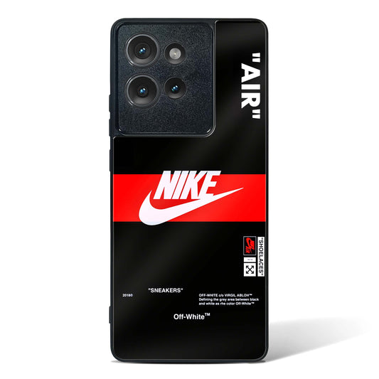 Off White Quoted Glass Phone Case-Motorola Edge 50