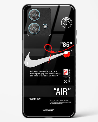 Off White AIR-Label Glass Phone Case-Motorola Edge 40 Neo
