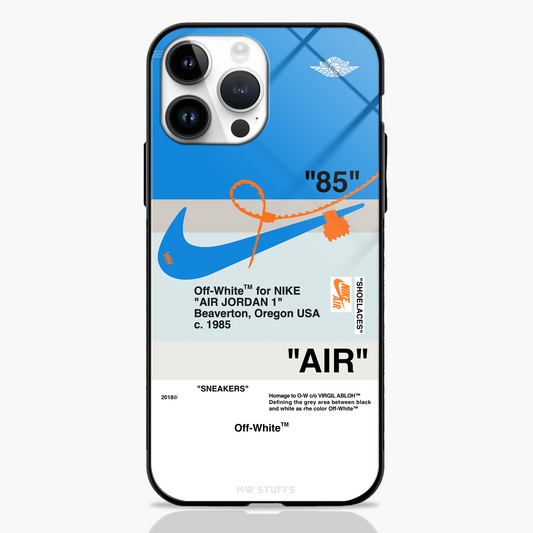 Off White AIR Blue Glass Case -  - MW Stuffs - 