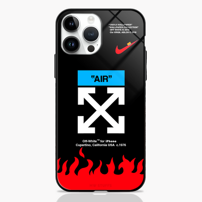 Off White AIR Cross Arrows Glass Case -  - MW Stuffs - 