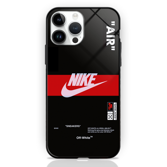Off White AIR Red & Black Glass Case -  - MW Stuffs - 