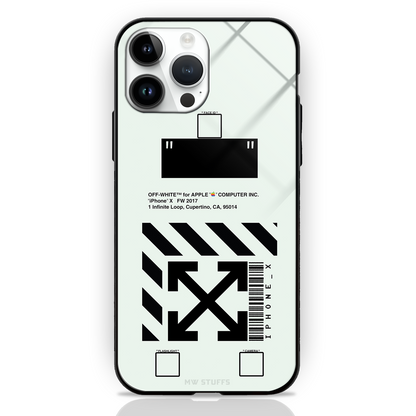 Off White Cross Clear Skies Glass Case -  - MW Stuffs - 