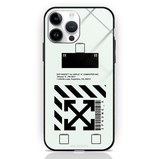Off White Cross Clear Skies Glass Case -  - MW Stuffs - 