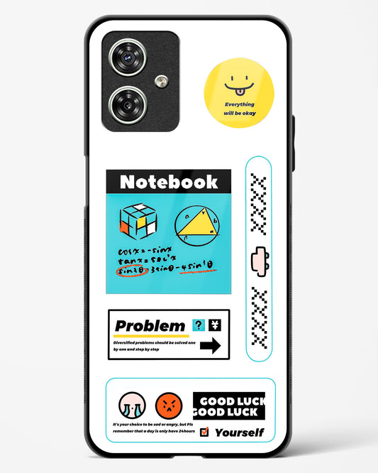 Optimistic Scholar Glass Phone Case White -Moto G54 5G
