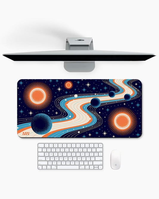 Orbit Flow Dance of the Celestial Pathways DeskMat